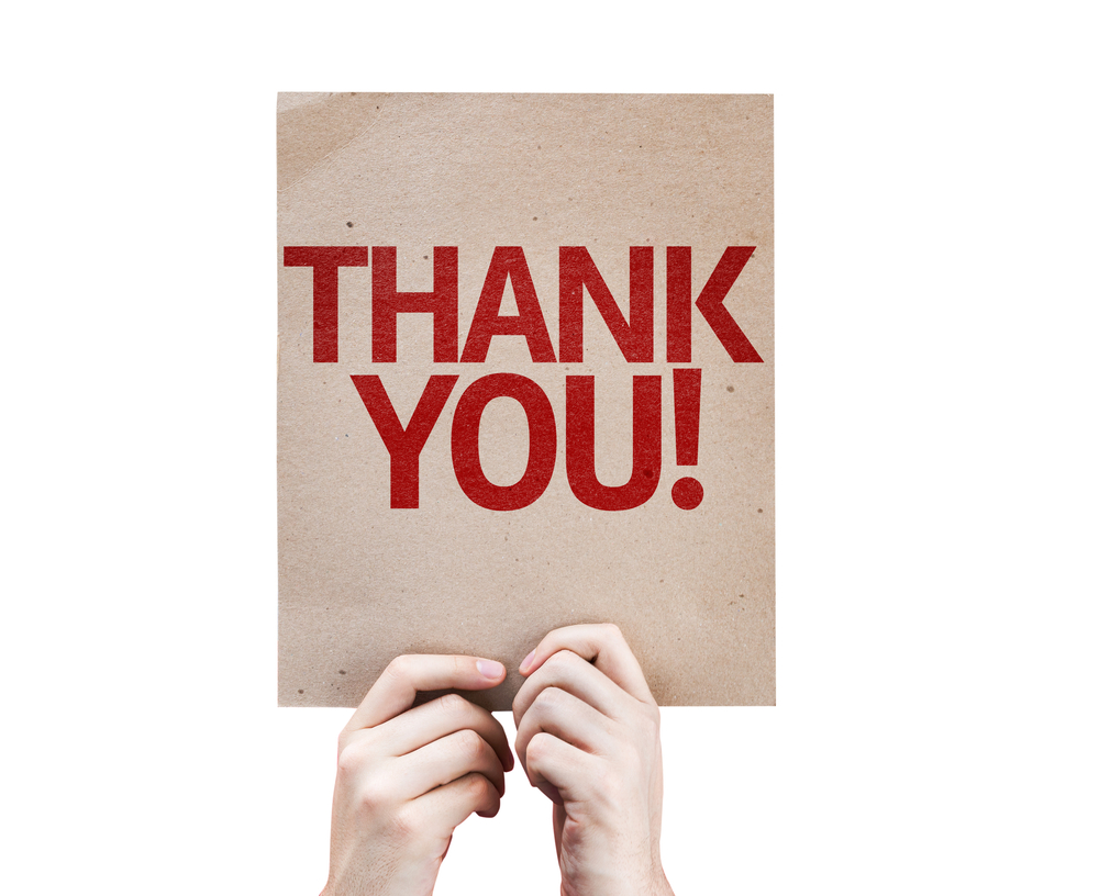 Thank You card isolated on white background Thank You card isolated on white background